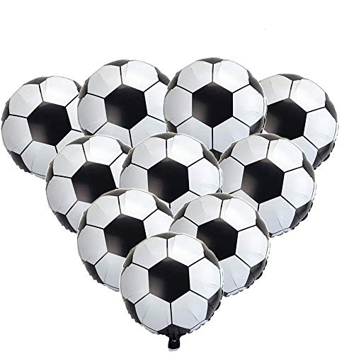 BinaryABC Soccer Balloons,Football Party Supplies,18 Inch,(10pcs)
