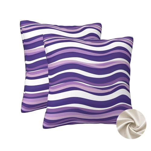 Housses de coussin 60x60 cm lot de 2 violettes douces pour deco canapé et lit - 2