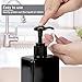 Suream Empty Shampoo Bottles with Pump, 3Pack 9.5oz/280ml Refillable Body Wash Dispensers for Shower, Black Plastic Countertop Soap Bottle for Bathroom, Kitchen Sink, Hotle, Salon