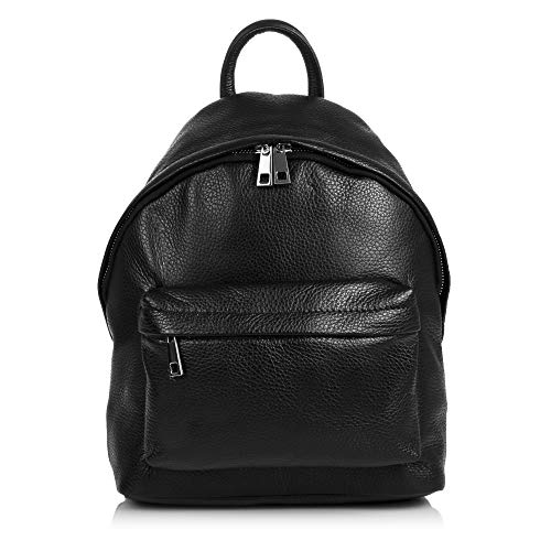 FIRENZE ARTEGIANI. Ildegonda Bolso Mochila Mujer.Piel auténtica Dollaro .Made in Italy