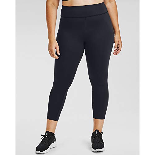 Under Armour Women's ColdGear Authentics Leggings , Black (001)/Metallic Silver , 2X