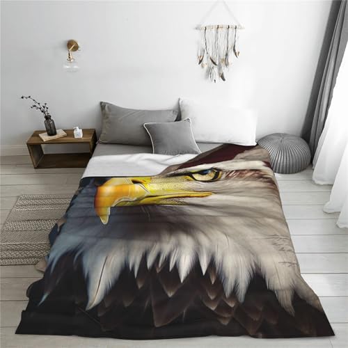 Couverture aigle pour canapé en flanelle de microfibre douce 152x127 cm - 7