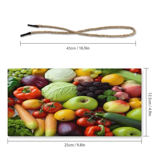 Letrero de madera rústica de frutas y verduras placa colgante rectangular personalizable 3
