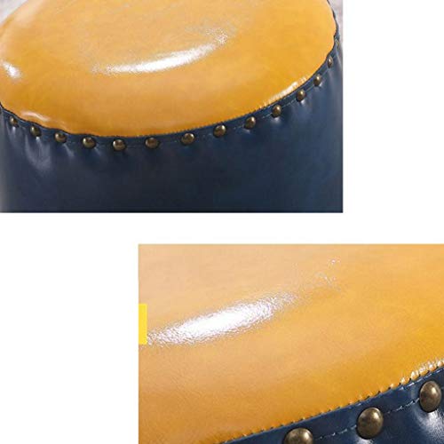 Tabouret à langer et repose-pieds en cuir PU pour table basse de salon