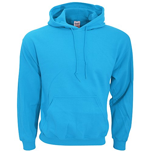Gildan Felpa con cappuccio da uomo in misto pesante, Zaffiro, XX-Large