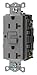 Bryant Electric GFRST20GY Commercial/Residential Self Test Duplex GFCI Receptacle, 20 Amp, Gray