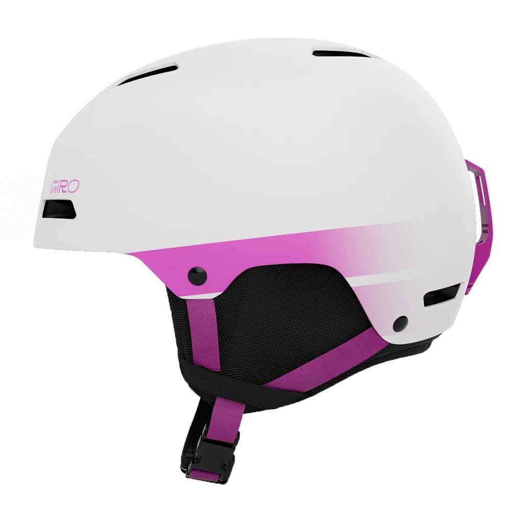 Giro Ledge FS kask narciarski i snowboardowy M, twarda obudowa ABS z EPS, system In Form Fit, wentylacja, kask Freestyle matowy biały/różowy (biało-różowy)