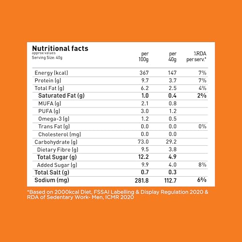 Image of Yogabar Nuts & Seeds Crunch Muesli, Super Save Pack, Wholegrain Breakfast, High Fiber Pouch (700 G)