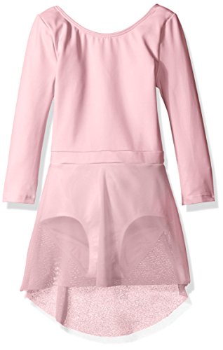 Danskin Girls' New York City Ballet Three Quarter Sleeve Skirted Leotard