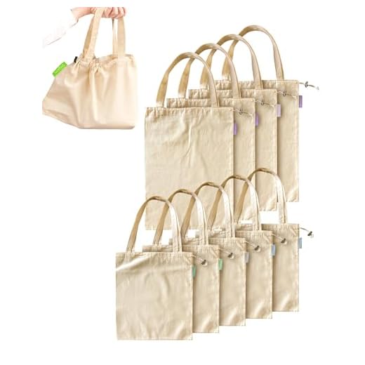 Set of 9 Mini Reusable Tote Bags