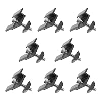 LT Easiyl 8 Stück T-Mittelklemme Solarmodul-Rack Solarpanel-Montage Zwischenklemme Schwarz Eloxiert mit Zylinderkopfschraube und Schlitzmutter (30 mm)