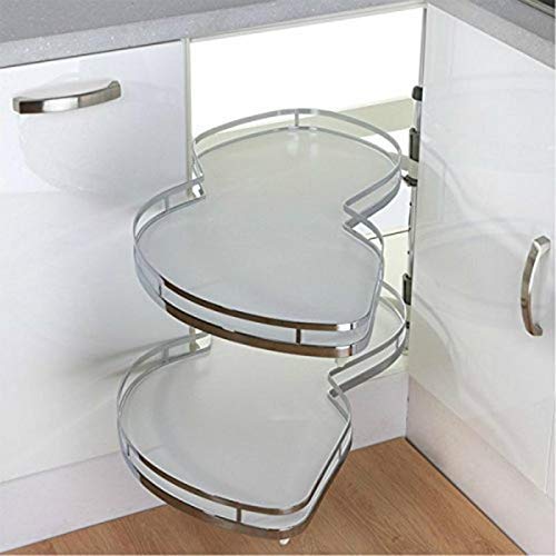 Modular Kitchen Swing Tray Magic Corner with Soft Close White (Left Corner)