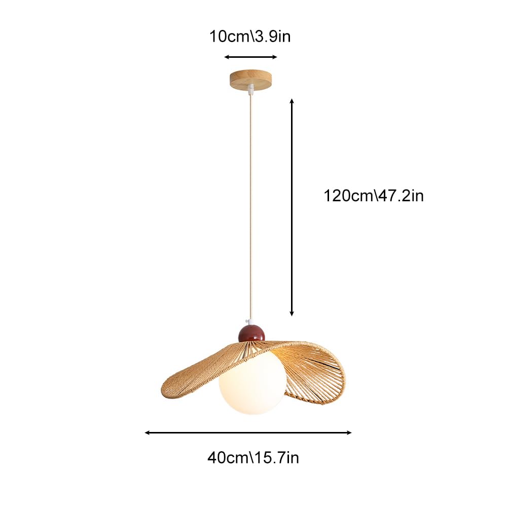 Lampy sufitowe do sypialni Boho Lampa wisząca do jadalni Kuchnia Wyspa Drewniana ręcznie tkana lampa wisząca do sypialni w stylu rustykalnym Salon