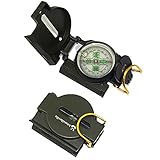 Istarziberlla Camping Multifunction Military Compass - Survival Lensatic Sighting Compass with Lens Accurate Waterproof Compasses with Pouch for Hiking Camping Navigation Backpacking Orienteering