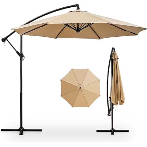 VECELO 10ft Offset Patio Umbrella Cover