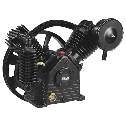 NorthStar Air Compressor Pump - 2-Stage, 2-Cylinder, 24.4 CFM at 90 PSI, 175 Max. PSI