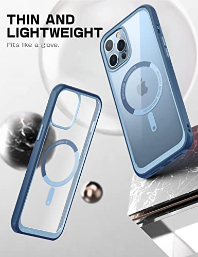 Unicorn Beetle Mag Series Case for iPhone 13 Pro (2021 Release) 6.1 Inch, Premium Hybrid Protective Clear Case Compatible with MagSafe (Azure)
