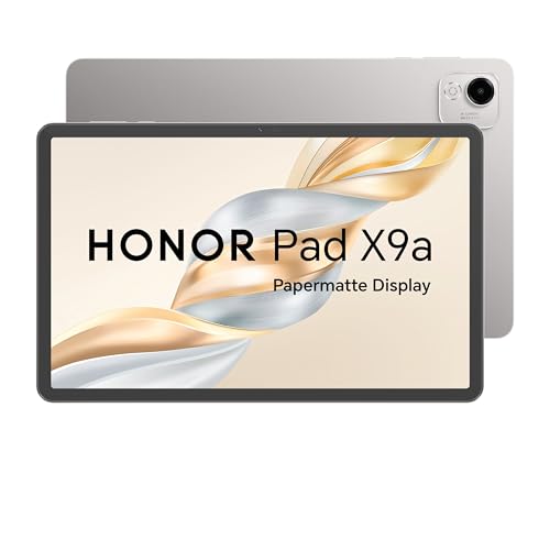 HONOR Pad X9a Papermatte Display Tablet 11.5 120Hz Anti-Glare Screen 8GB RAM + 128GB Storage Snapdragon 685 8300mAh Battery 35W Fast Charging Stylus Support Grey + Free Flip Cover