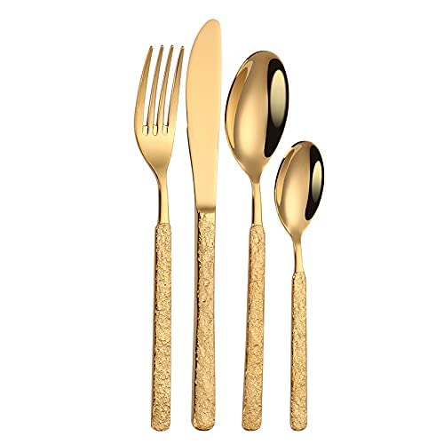 Couverts de table vintage or et argent 18/10 chic - 7