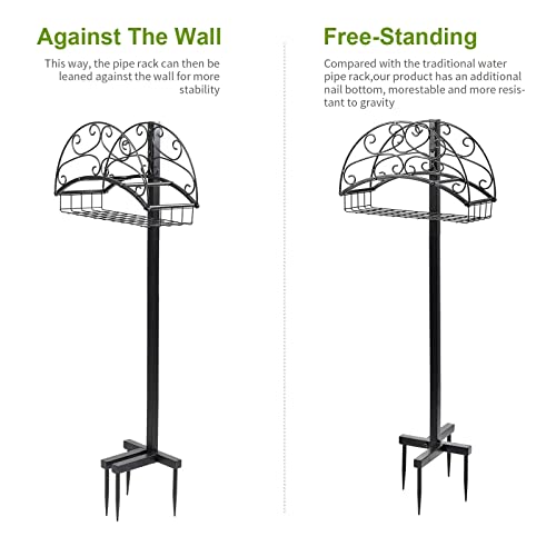 Garden Hose Holder Freestanding, Water Hose Holder Holds 125-Feet Hose, Heavy Duty Garden Hose Storage Hose Stand Detachable Water Hose Holders For Outside Yard Lawn #TOP1