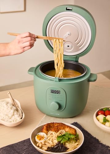 CREATE/RICE COOKER STUDIO/Arrocera eléctrica multifunción 3L verde sage/Programable hasta 24h. con cesta vaporera. prepara tartas. guisos o sopas. función de mantener el calor. 600W - imagen 4