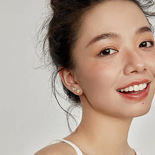 Cute Sunny Side up Egg Stud Earrings for Women Girls 925 Sterling Silver Hypoallergenic Tiny Small Food Breakfast Dining Studs Cartilage Tragus Post Nickel Free Jewelry Gifts Daughter Gastronome Chef3