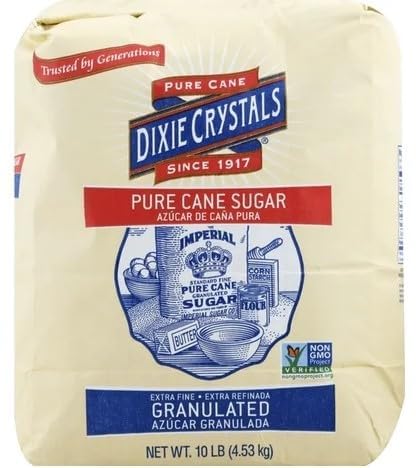 Dixie Crystals Extra Fine Granulated Sugar, 10-Pound+ shipping in box