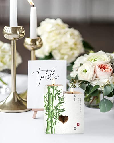 Candle Holder, Chinese Bamboo Candle Holders, Heart Shaped Candlestick Holders, Wooden Candle Holder For Living Room Decor Wedding, Personalized Gifts #TOP3