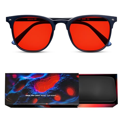 Blue Light Glasses Men & Women ULTRALIGHT - Blue Light Blocking Glasses Men Bluelight Glasses men - Blue Light Blocking Glasses Women Anti Blue Light Glasses MEN Red Light Glasses - Biohacker Red Lens