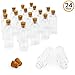 Srenta Plastic Sand Art Bottles with Cork Stoppers Arts and Crafts Mini Jars, 2 Oz and Pack Of 24