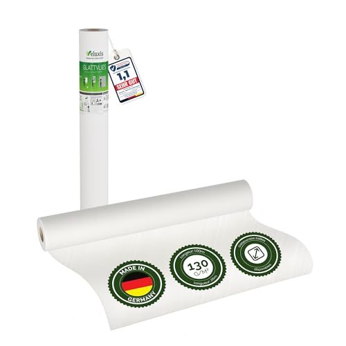 Veluxis® Vlies mural Premium – toile lisse recouvrable, anti-fissures et stable, idéale comme...