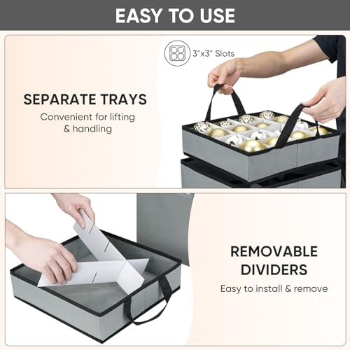 Baleine Christmas Ornament Storage Box With Dividers thumb #2