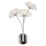 Jiabailie Crystal Wall Light,Modern Dandelion LED Wall Light,Wall Lighting Fixture,Retro Industrial Bathroom Vanity Light Fixture,Clear Crystal Firework Wall Sconce for Living Room,Bedroom