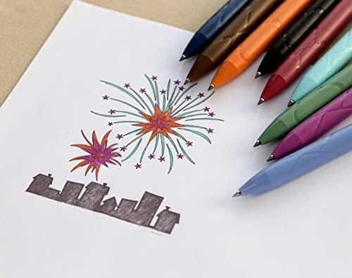 Ganssia KT-13-70 Vintage 9 Colors Erasable Gel Ink Pens 0.5Mm Point Assorted Erasable Gel Pen Retractable thumb #2