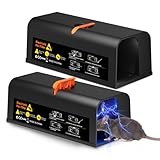 Rat Trap 2 Packs - Electric Mouse Traps Indoor for Home, Electronic Humane Rat Killer with Powerful Voltage, Effective Mouse Zapper for Rats and Mice - No Touch Mice Traps to Protect Your Home