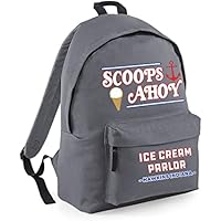 Scoops Ahoy Ice Cream Parlour Hawkins - Mochila escolar, gris,