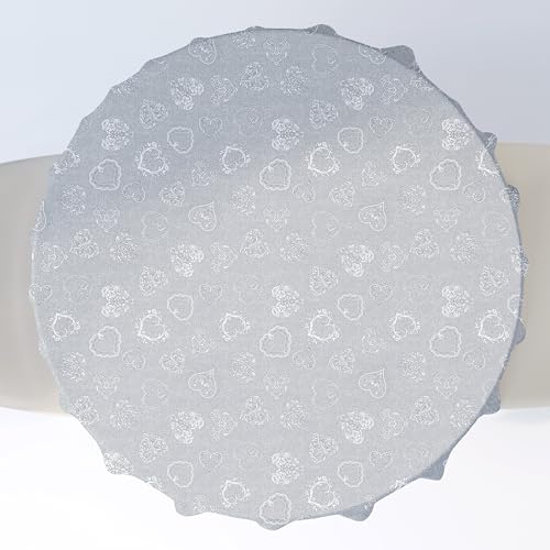 Hule, Mantel Mesa Antimanchas, Mantel Mesa Comedor y Mesa Cocina PVC Antimanchas Impermeable, Redondo 140 cm Gris Claro