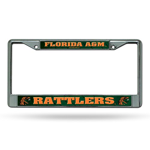 Rico Industries NCAA Florida A&M Rattlers Standard Chrome License Plate Frame