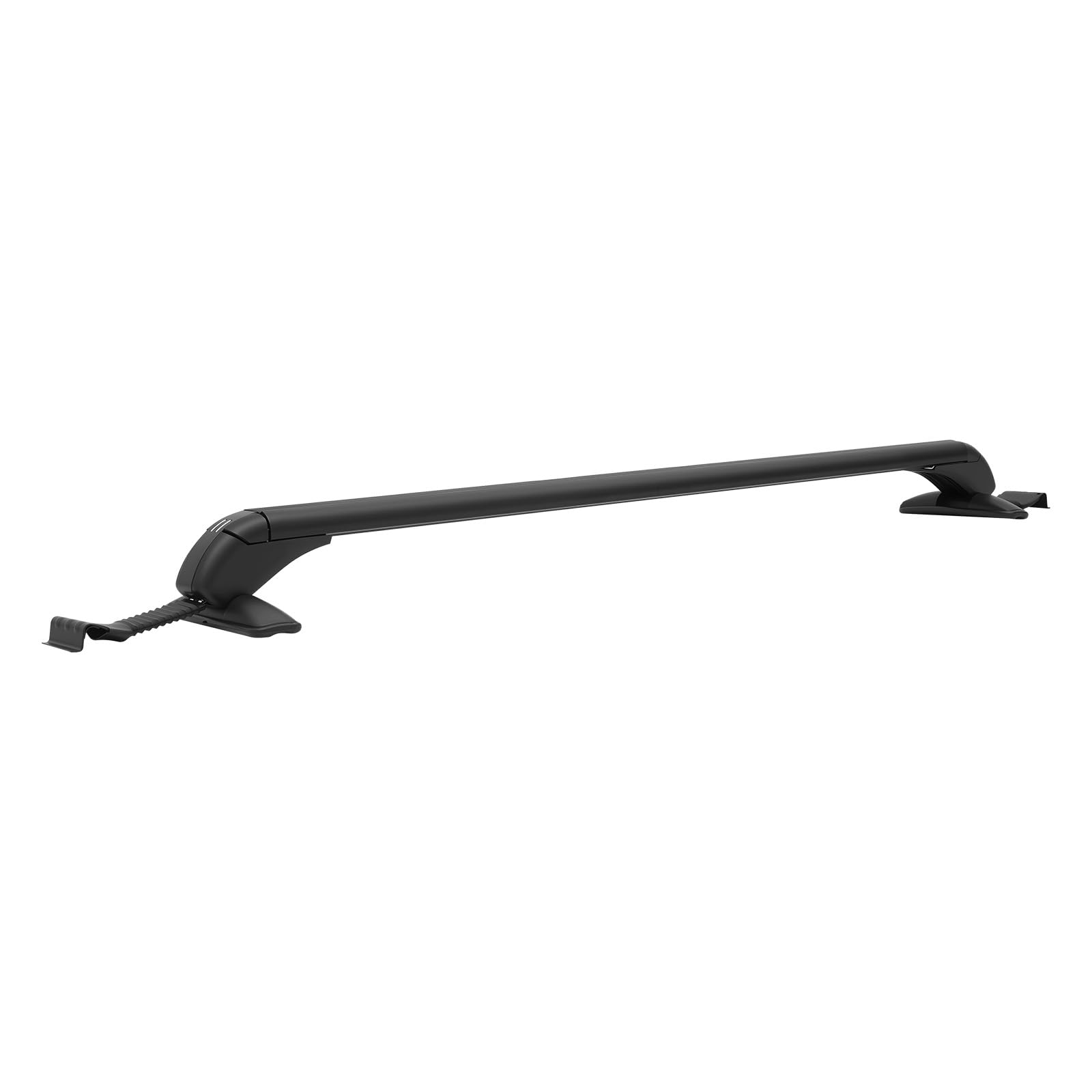 Portaequipajes universal de 100 cm de aluminio con cierre para barras de techo abiertas con capacidad de carga de hasta 75 kg, montaje sin daños para coches, camping, viajes, portaequipajes