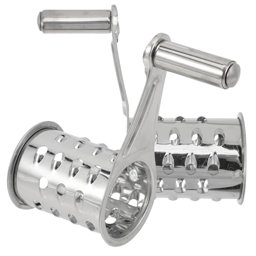 Rallador manual de acero inoxidable con 2 tambores giratorios miniatura 1