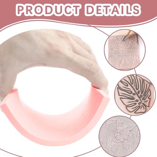 Pink Linoleum Blocks for Printmaking - 5 Pack