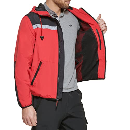 Image of DKNY Men's Active Reflective Colorblock Windbreaker