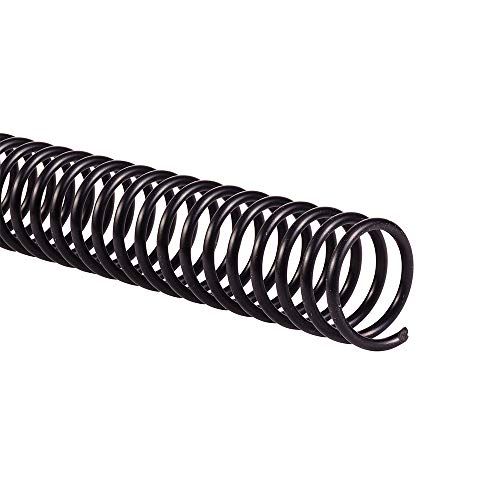 GBC Binding Spines/Spirals/Coils, 18mm, 140 Sheet Capacity, 4:1 Pitch, Color Coil, Black, 100 Pack (9665080) by GBC - Used condition - US$13.35