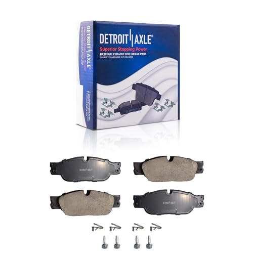 Image of Detroit Axle - 6pc Front Brake Kit for 2005 Jaguar S-Type [Standard Suspension], Ceramic Brakes Pads Drilled and Slotted Disc Brake Rotors Replacement : 11.81 inch inch Rotor