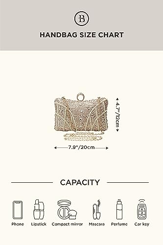 Image of BABEYOND 1920s Flapper Clutch Gatsby Pearl Handbag Roaring 20s Evening Clutch Beaded Bag 1920s Gatsby Costume Accessories