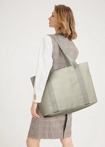 KALIDI Shopper Tasche Damen Handtasche Groß Arbeitstasche Uni Tasche Damen-Shopper Tote Bag Grau FüR Arbeit, School, BüRo, Schule
