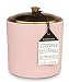 Hygge Collection Soy Wax Candle in Blush Ceramic Pot with Copper Lid, 15-Ounce, Rosewood & Patchouli