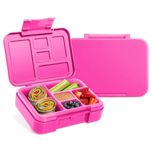 Image of Simple Modern Bento Lunch Box for Kids | BPA Free, Leakproof, Dishwasher Safe | Lunch Container for Girls and Boys, Toddlers | Porter Collection | 5 Compartments | Raspberry Vibes