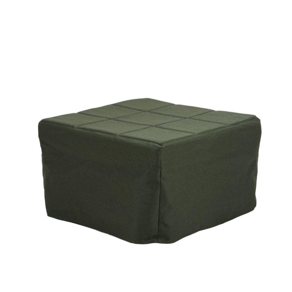 Pouf Letto Singolo Pieghevole Vega Tessuto Colore Verde Scuro
