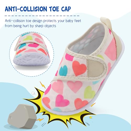Image of LeIsfIt Toddler Water Shoes Boys Girls Barefoot Aqua Socks Kids Breathable Quick-Dry Swim Shoes for Beach Pool Surf